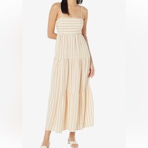 Mango Striped Tiered Maxi Dress M/6 NWT